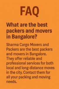 best packers and movers Bangalore